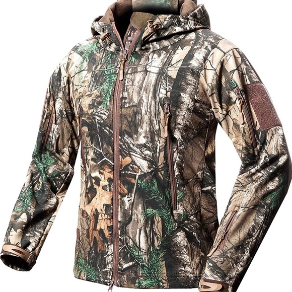 ReFire Gear MenSoft Shell Military Tactical Jacket Outdoor Camouflage Hunting